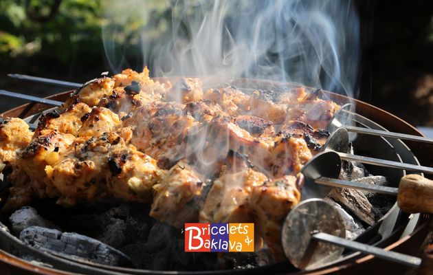 Kebab de brochettes de poulet 