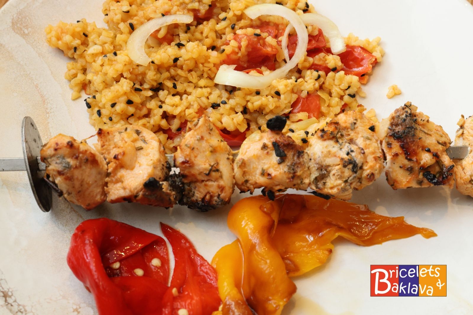 Kebab de brochettes de poulet 